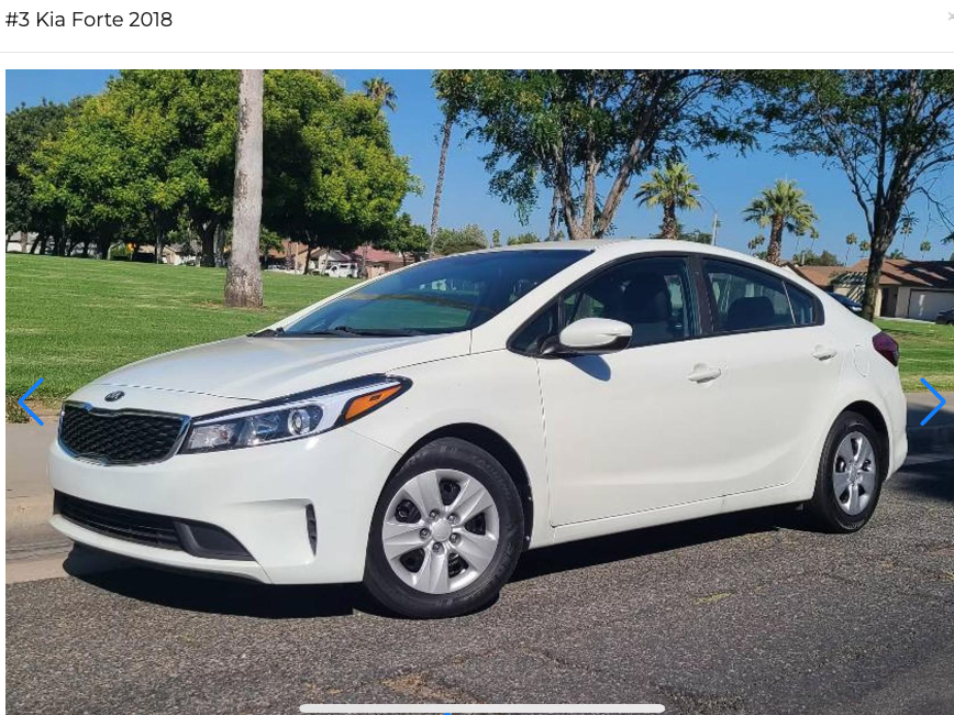 #3 Kia Forte 2018